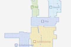 Nach rund 4 Minuten hat der Roboter 50 Quadratmeter kartiert und die Räume sauber voneinander getrennt. (Foto: Testsieger.de)