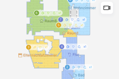 Nahaufnahme der Kartierungsergebnisse, in der die einzelnen Räume gut abgegrenzt sind (Foto: Testsieger.de)