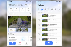 Die EZVIZ-App bündelt Live-Bild, Ereignissuche und PTZ-Steuerung in einer funktionsreichen Oberfläche, die im Test allerdings etwas Eingewöhnung verlangt. (Foto: Testsieger.de).