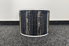 Der eingesetzte HEPA-13-Filter fängt selbst feine Partikel und Tierhaare zuverlässig ab – hier sichtbar nach einigen Wochen Nutzung. (Foto: Testsieger.de)