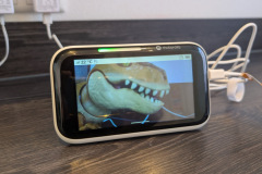 Das 5-Zoll-Display zeigt das Kamerabild scharf, farbecht und detailreich und hebt sich damit deutlich von günstigeren Alternativen ab. (Foto: Testsieger.de).