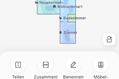 Räume können geteilt, zusammengelegt, benannt oder mit No-Go-Zonen versehen werden. (Foto: Testsieger.de)