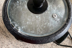 Reiskocher während des Kochvorgangs