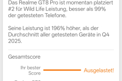 Im 3DMark-Wild-Life-Test erreicht das Realme GT 8 Pro eine sehr hohe Punktzahl und platziert sich damit deutlich über dem Durchschnitt vergleichbarer Geräte, was die starke Performance des Snapdragon 8 Elite Gen 5 unterstreicht. (Foto: Testsieger.de)