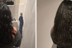 Nach dem Styling wirkt das Haar deutlich glatter und ruhiger, wobei Frizz effektiv reduziert wird. (Foto: Testsieger.de)