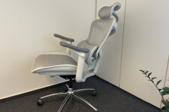 Flexibilität im Blick: Die Seitenansicht des Sihoo Doro C300 zeigt die potenziellen Einstellmöglichkeiten von Armlehnen, Rückenlehne und Kopfstütze. (Bild: Testsieger.de)