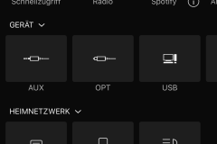 Screenshot der Einstellungsmöglichkeiten in der Audio-Center-App von Technics (Foto: Testsieger.de)