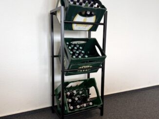 „STEELSØN Mystra Getränkekistenregal“: „Leerer Stahlrahmen vor dem Bestücken“