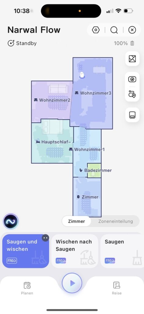 Narwal Flow: Reinigungsmodi
