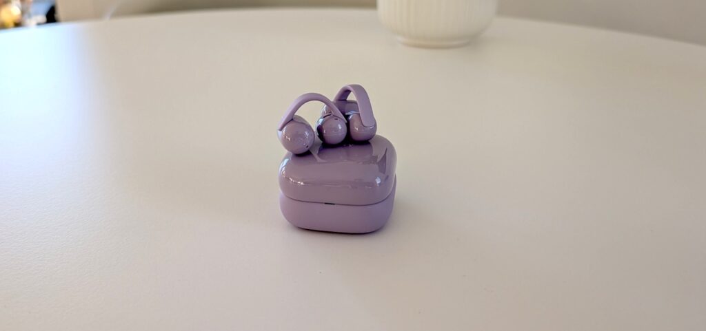 Sony LinkBuds Clip: Ohrhörer auf dem geschlossenen Ladecase