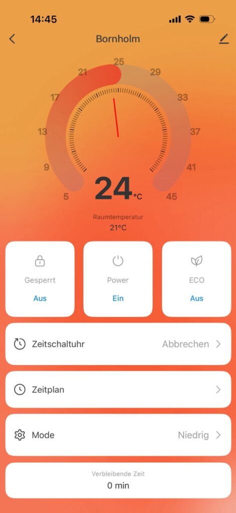 Klarstein Bornholm Smart: Steuerung per App im Test