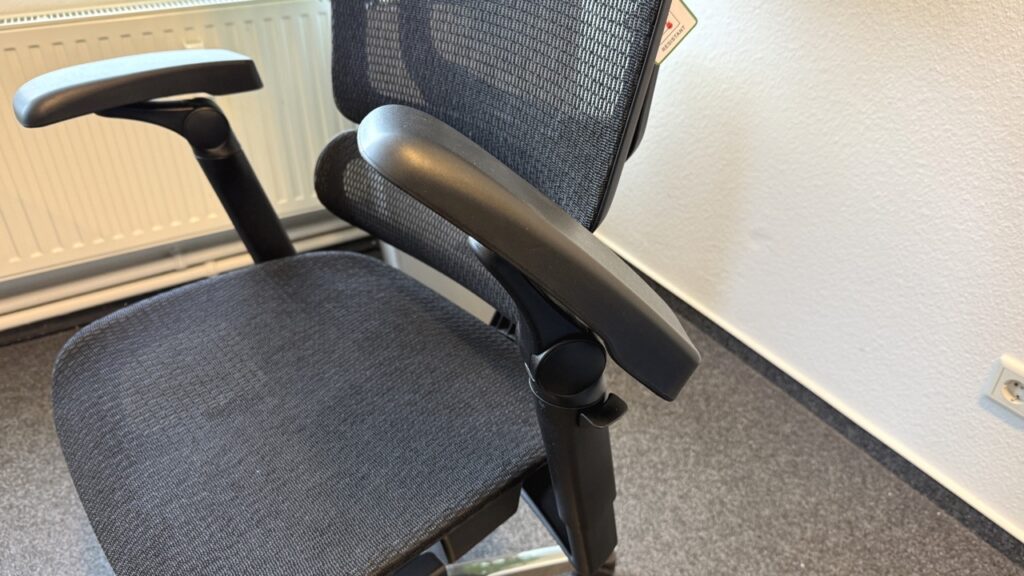 Flexispot ErgoX Pro Chair: Armlehne in Nahaufnahme