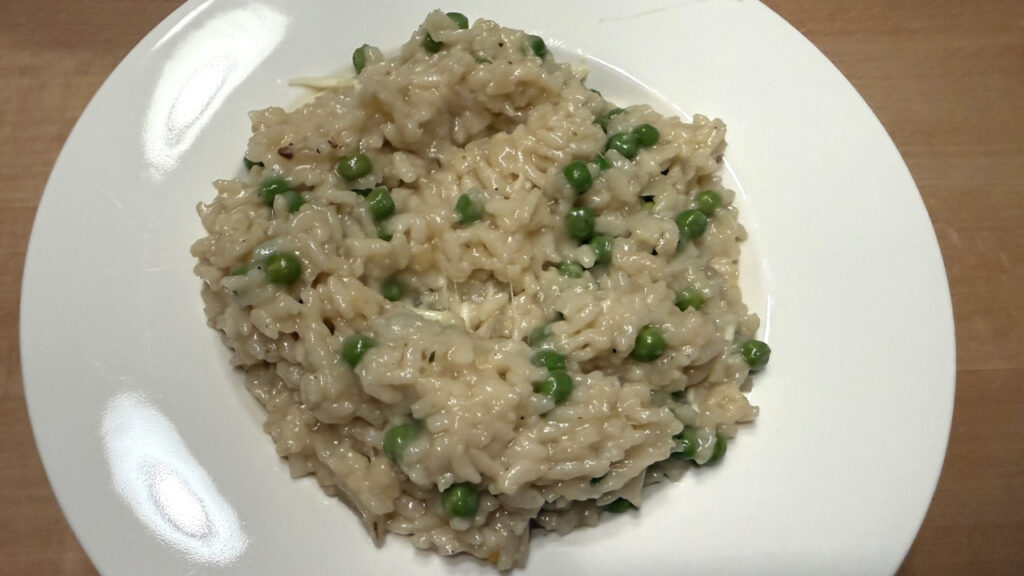 „Instant Pot Multikocher“: Risotto mit Erbsen als Testergebnis