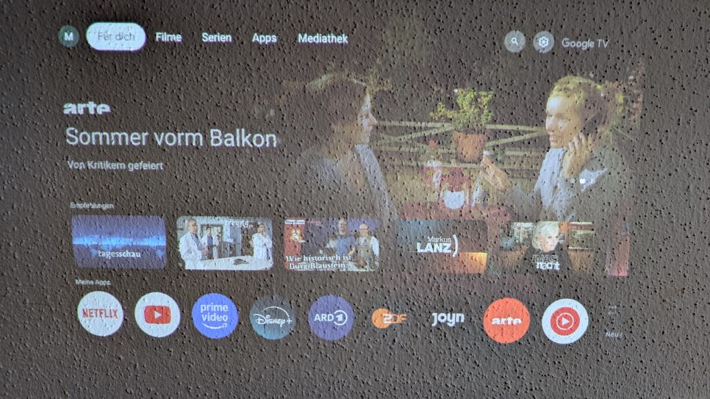 XGIMI MoGo 4: Übersichtliche Google-TV-Oberfläche
