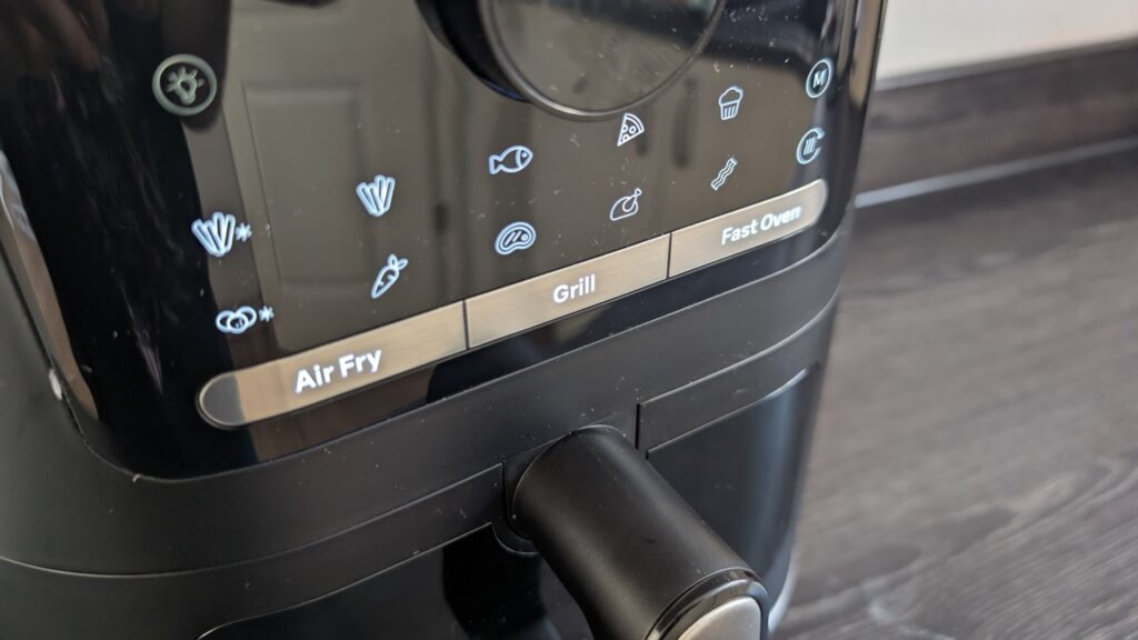 Braun MultiFry 5 HF 5075I: Bedienfeld mit den drei Hauptmodi Air Fry, Grill, Fast Oven