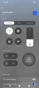 DREO TurboPoly 513S: Bedienoberfläche in der App